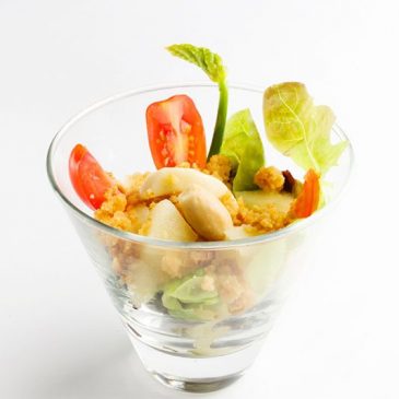 Crumble de poires au Saint-Nectaire fermier