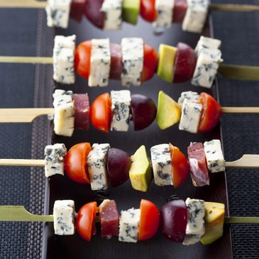 Brochette de raisins au Bleu d&rsquo;Auvergne