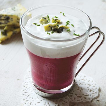 Cappuccino de betterave à la Fourme d&rsquo;Ambert