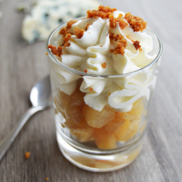 Verrine ananas et Fourme d&rsquo;Ambert