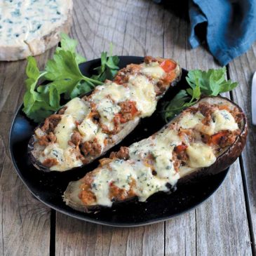 Aubergines confites à l&rsquo;agneau et à la Fourme d&rsquo;Ambert